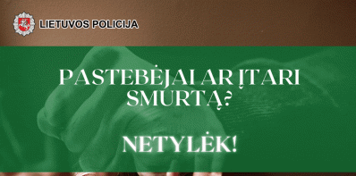 Smurto artimoje aplinkoje situacija Zarasų rajone