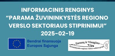 Informacinis renginys „Parama žuvininkystės regiono verslo sektoriaus stiprinimas“