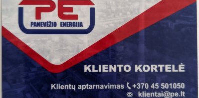 AB „Panevėžio energija“: vietoj popierinių sąskaitų – kliento kortelės