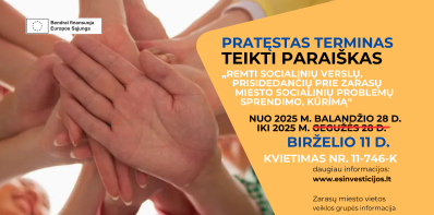 Pratęstas socialinio verslo paraiškų pateikimo terminas