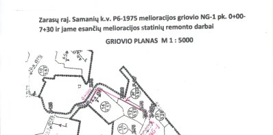 Informacija dėl numatomų melioracijos statinių remonto darbų