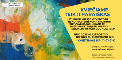 Paskelbtas kvietimas teikti paraiškas