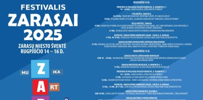 ZARASŲ MIESTO ŠVENTĖS-FESTIVALIO „ZARASAI 2025“ PROGRAMA