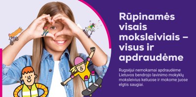 „Lietuvos draudimo“ akcija „Apsaugok mane“: rugsėjį Zarasų rajone vėl bus apdrausti visi moksleiviai
