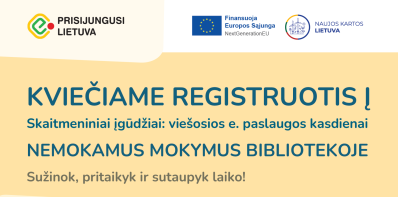 Kviečiame į nemokamus skaitmeninių įgūdžių mokymus ir dirbtuves