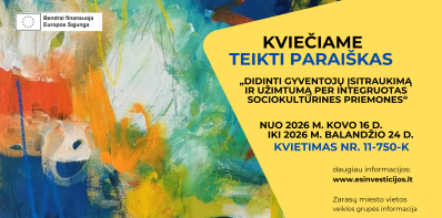 Kviečiame į konsultacijas dėl paraiškų teikimo 