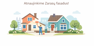 Kviečiame teikti prašymus dėl fasadų atnaujinimo kompensavimo Zarasų mieste