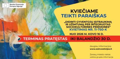 Pratęstas kvietimas Zarasų miesto gyventojų užimtumo veikloms