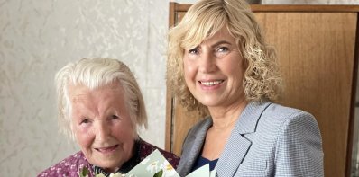Su 97-uoju gimtadieniu pasveikinta zarasiškė Aldona Unskinienė