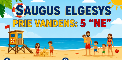 Vanduo klaidų neatleidžia: kaip mėgautis maudynėmis saugiai?