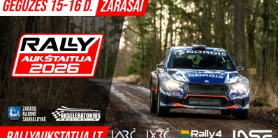 „Rally Aukštaitija 2026“: Zarasai pasitiks pirmąjį Lietuvos automobilių ralio čempionato etapą