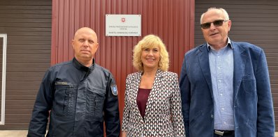 Merė Nijolė Guobienė lankėsi Dusetų ugniagesių komandoje: apžiūrėtos suremontuotos patalpos