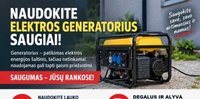 Saugus elektros generatorių naudojimas – apsaugokime save ir savo turtą!
