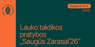 Zarasuose ir rajone vyks šaulių pratybos „Saugūs Zarasai’26“