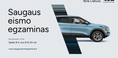 Spalio 8 d. – visuotinis „Saugaus eismo egzaminas“
